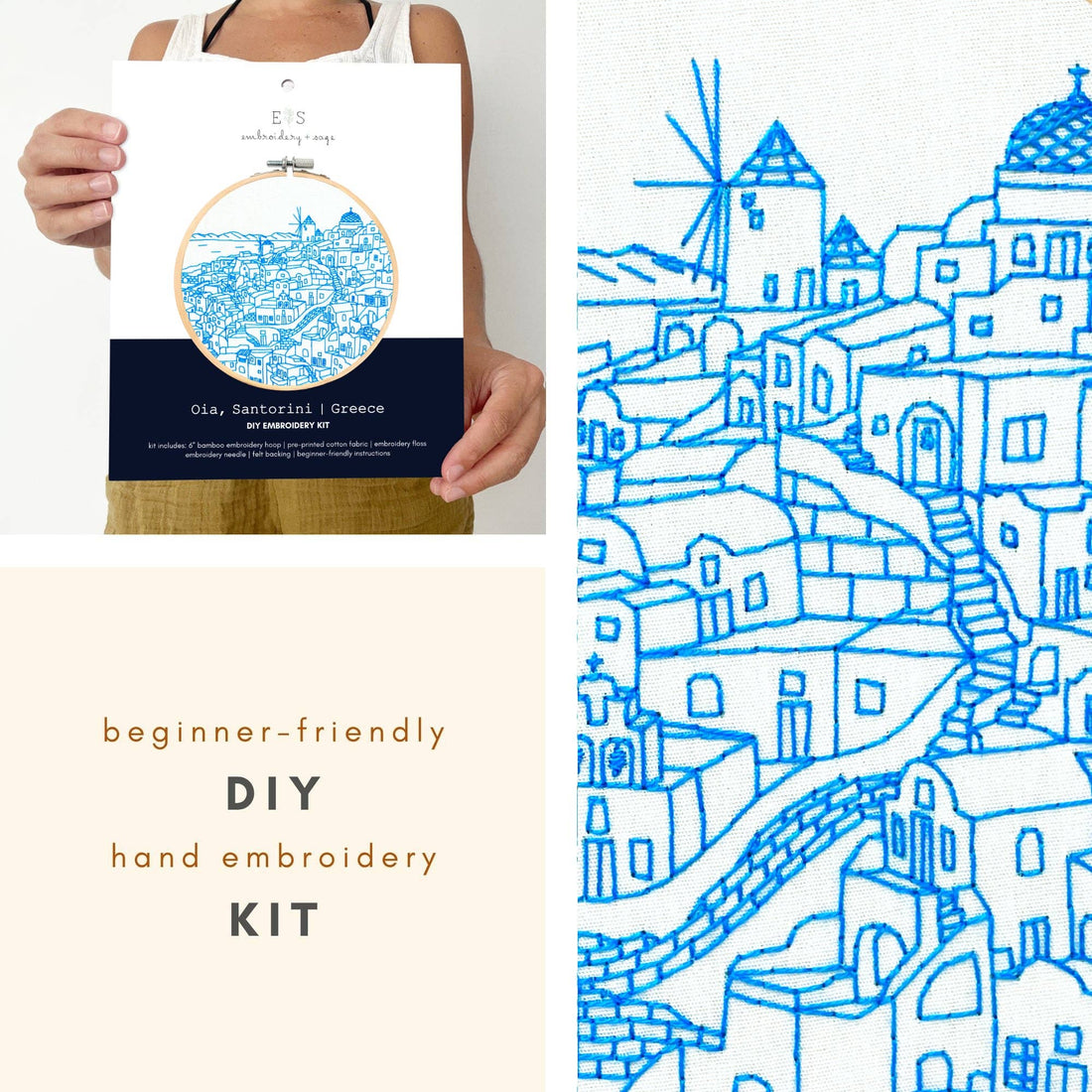 Oia, Santorini | Greece Embroidery Kit
