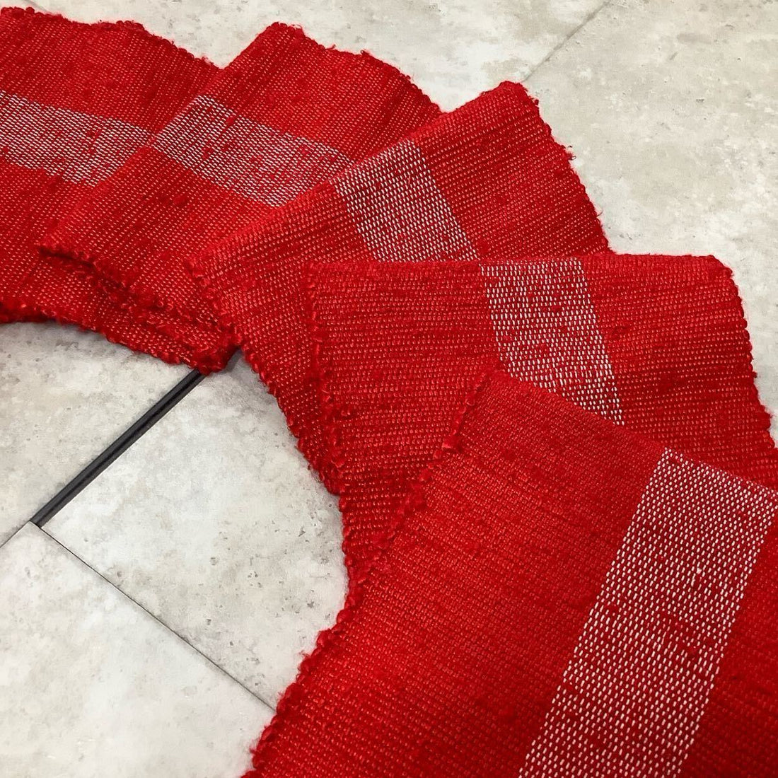 Handwoven Sakiori - Crimson