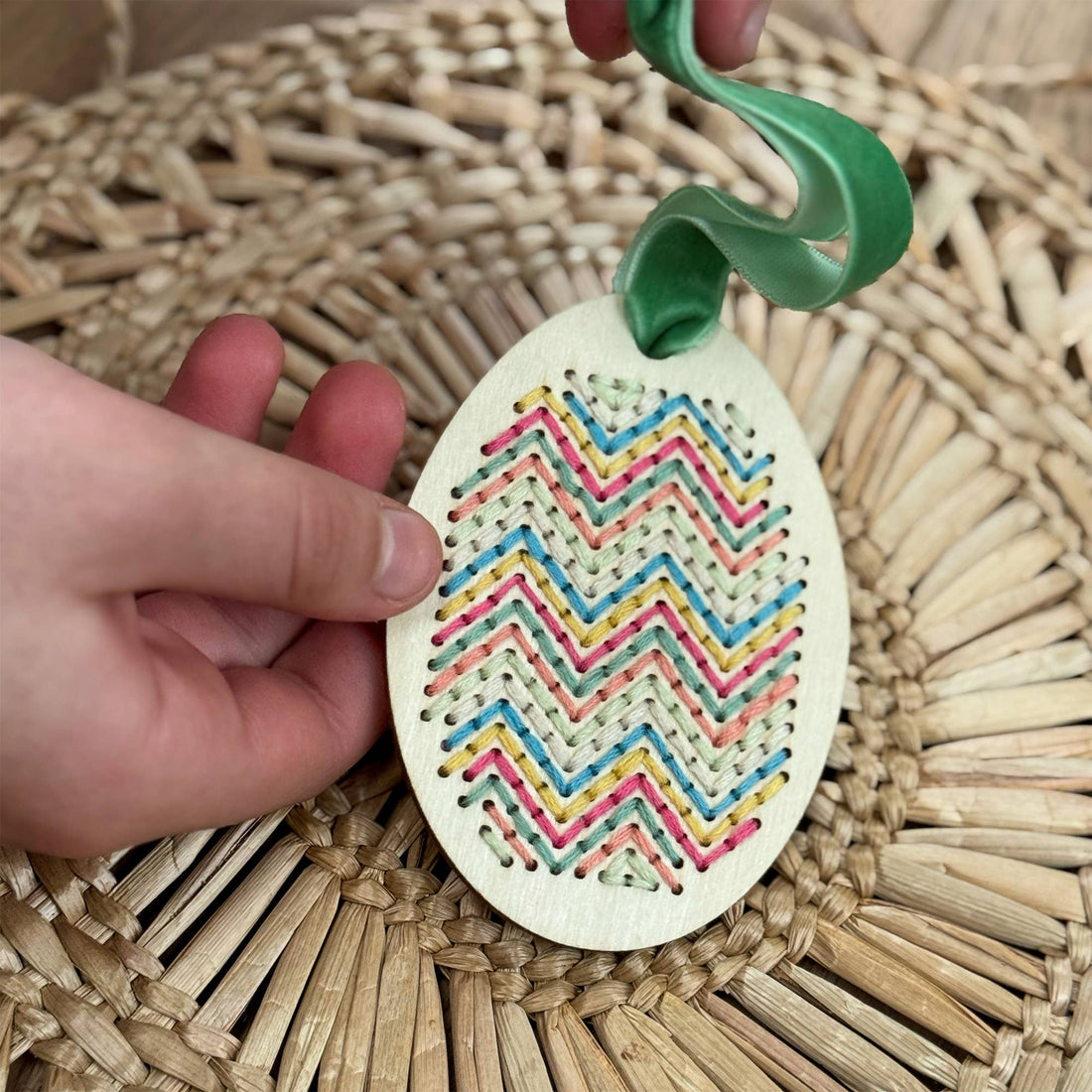 Stitched Egg Ornament Kit