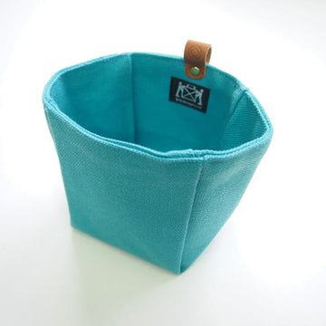 Canvas Bin, Aqua Green