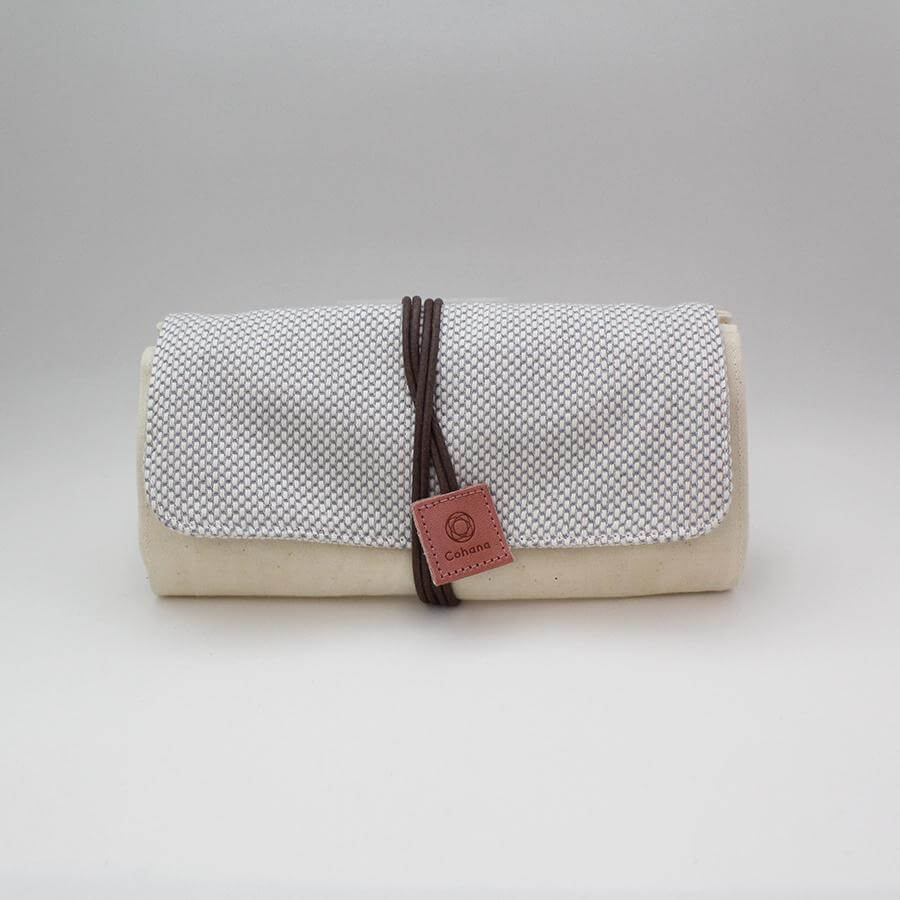 Tri-fold Tool Case, Natural/Pink