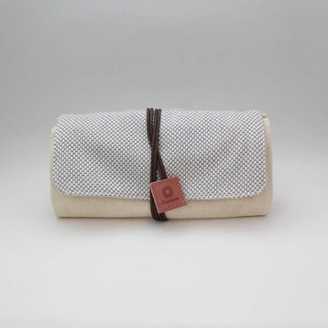 Tri-fold Tool Case, Natural/Pink