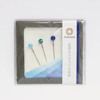 Glass Head Sewing Pins, Indigo