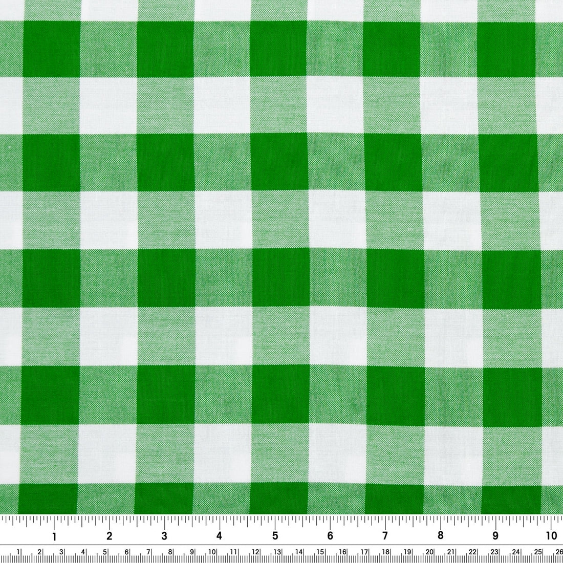 Carolina 1" Gingham, Kelly Green - 1/2yd cut