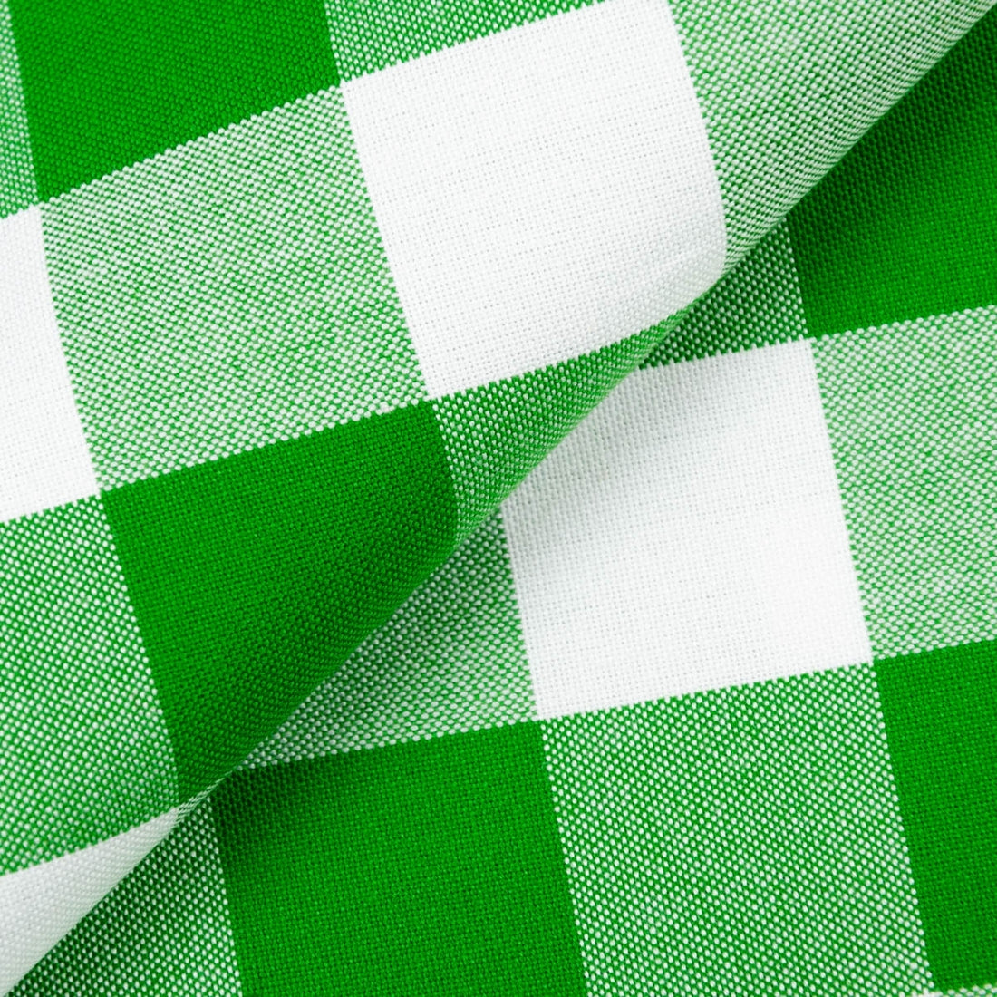 Carolina 1" Gingham, Kelly Green - 1/2yd cut