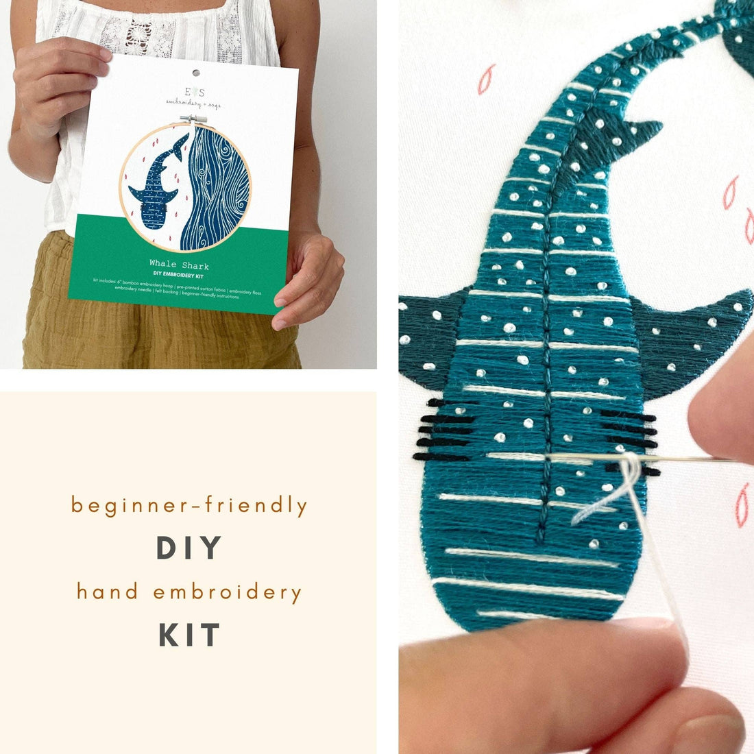 Whale Shark Embroidery Kit