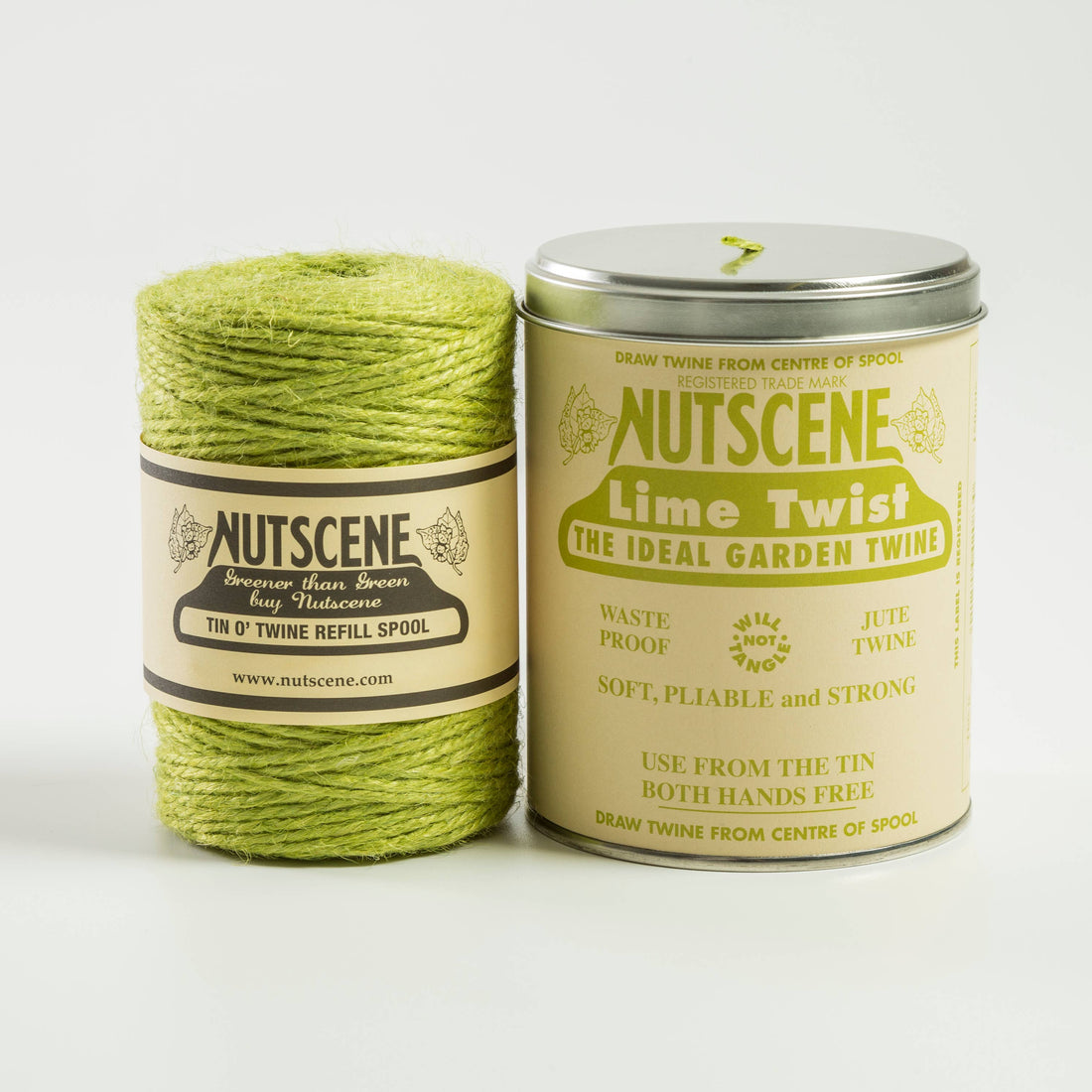 Iconic Tin of Nutscene Twine- Lime