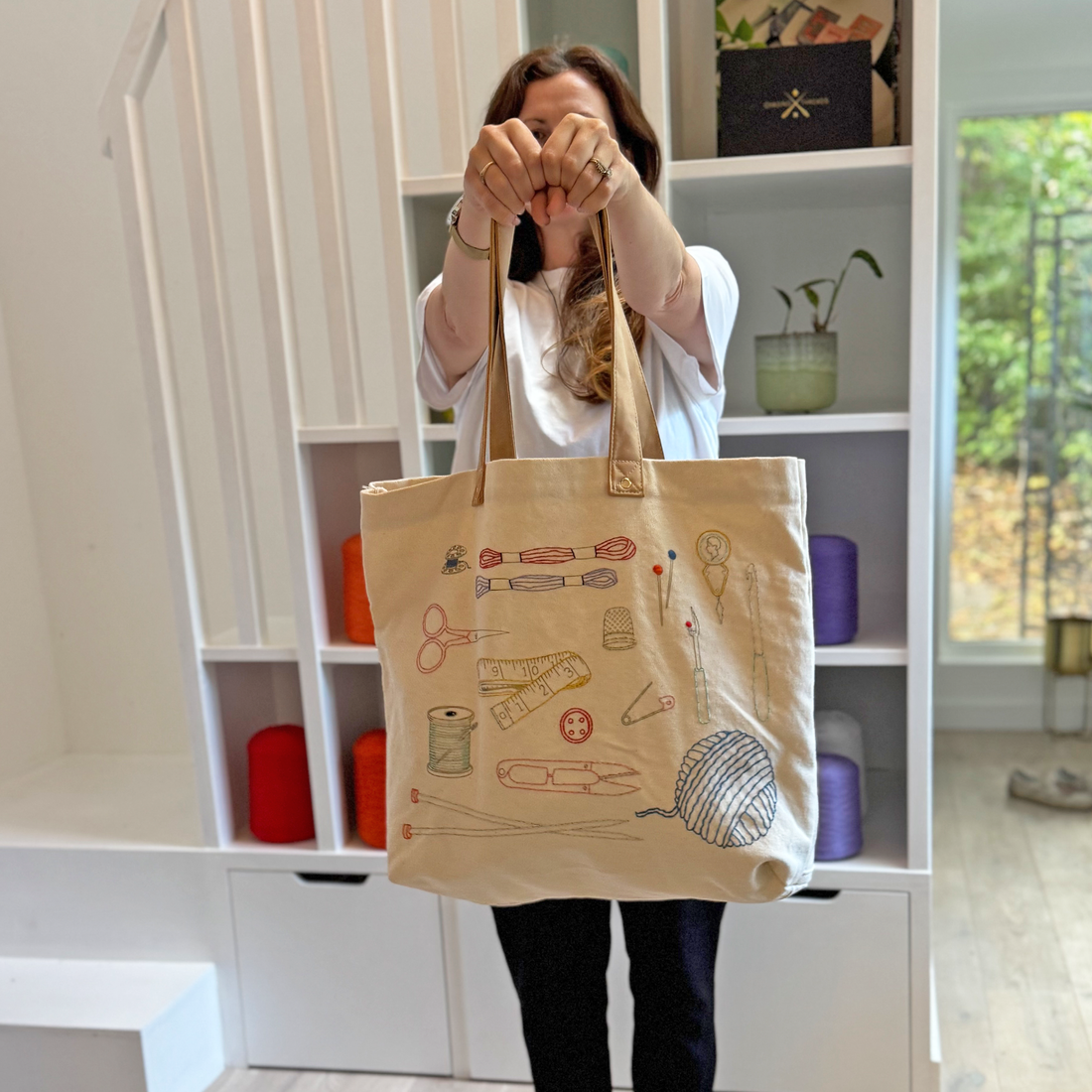 Craft Tools Tote Embroidery Kit