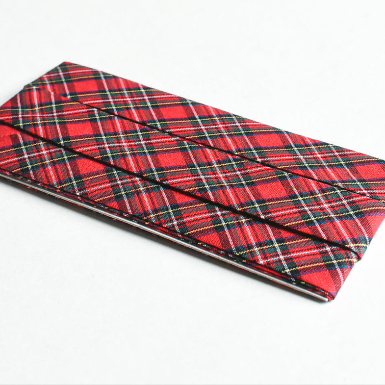 Cotton Bias Tape - Red Plaid 3/4"