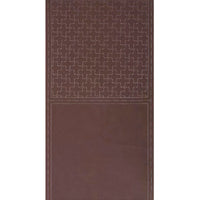 Linen/Cotton Sashiko Panel - Brown Crosses