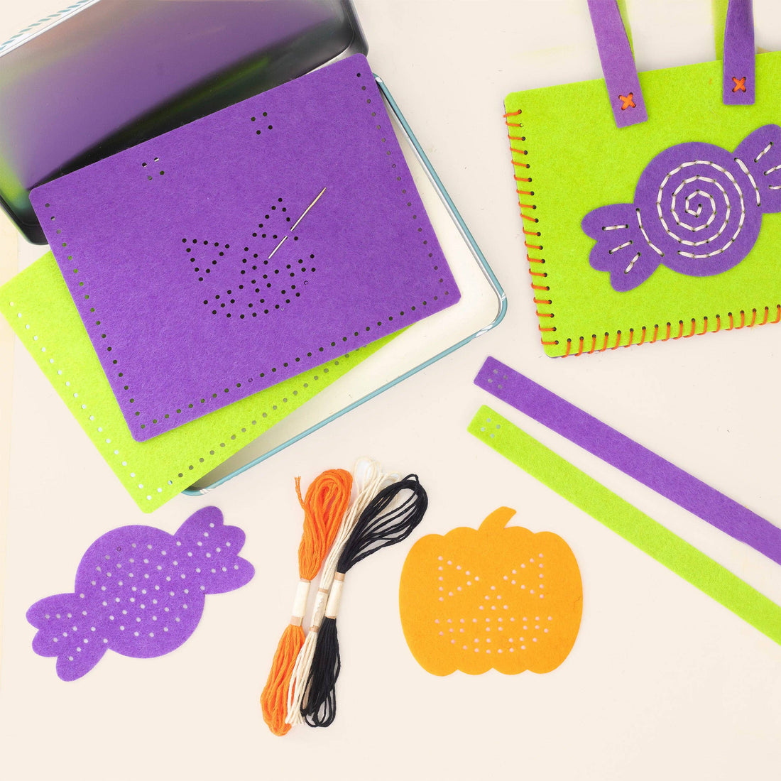 Stitch Your Own Trick-or-Treat Felt Bag