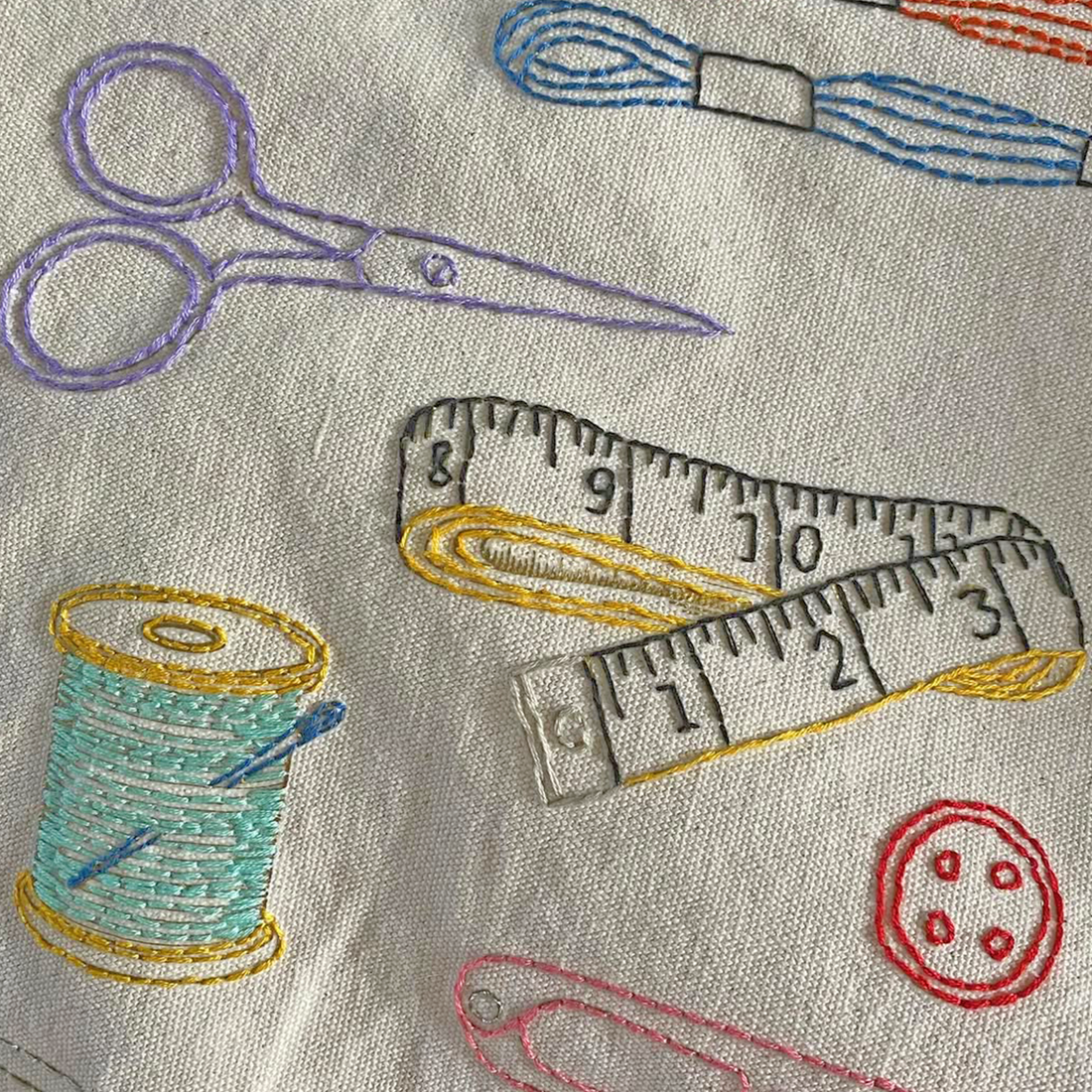 Craft Tools Tote Embroidery Kit