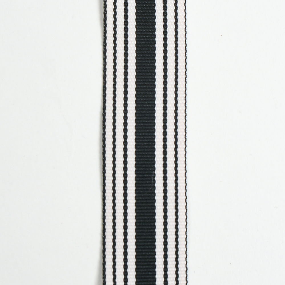 Outrigger Black Grosgrain Ribbon - 7/8" - 10 yds
