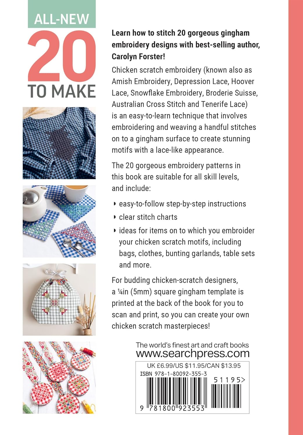 20 To Make: Chicken Scratch Embroidery by Carolyn Forster