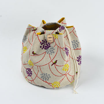 Asa Bucket Bag, Natural birdie
