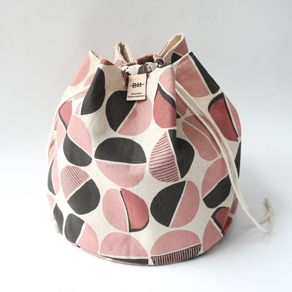 Asa Bucket Bag, Cameo pink semi circles