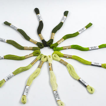 Embroidery Thread Pack - Leafy Green