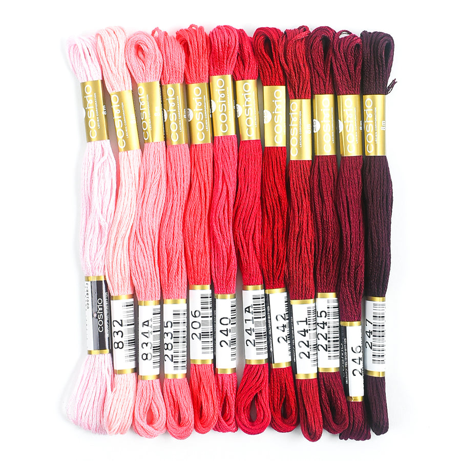 Embroidery Thread Pack - Red Camellia