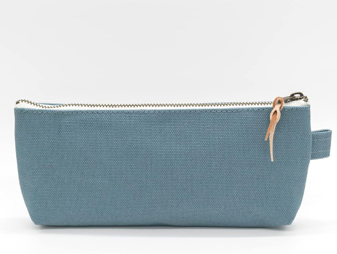 Kurashiki Canvas Pen Case - Gray