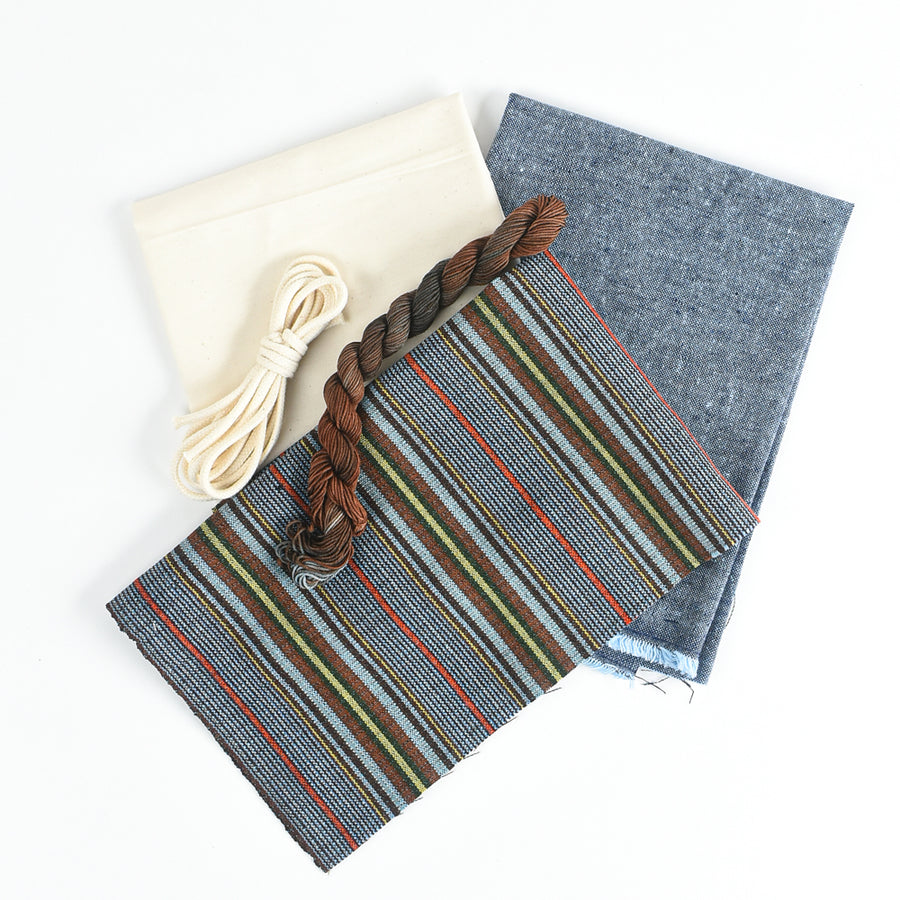 Komebukuro Pouch Supplies, Heritage Ed. - Workwear Stripe (wool)