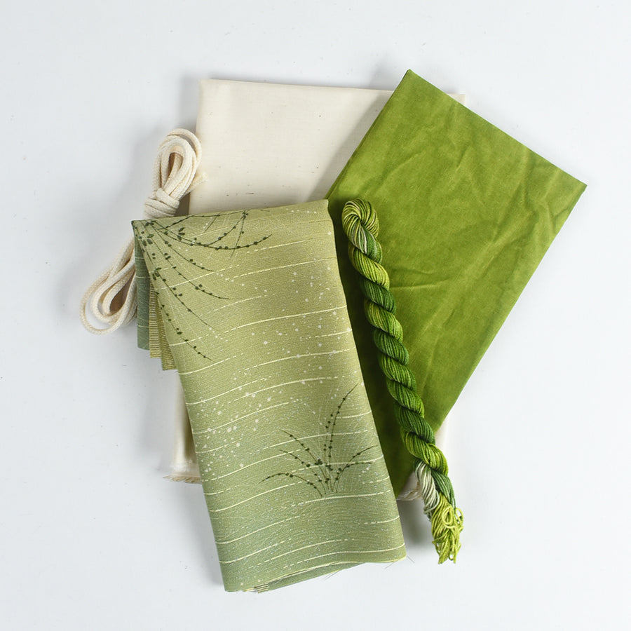 Komebukuro Pouch Supplies, Heritage Ed. -Midori Green (silk)