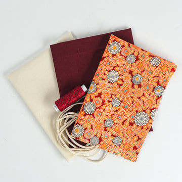 Komebukuro Pouch Supplies, Heritage Ed. - Orange Chrysanthemum (wool)