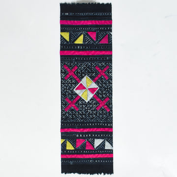 Hmong Appliquéd Cloth - Yellow & Pink Pinwheel Singles