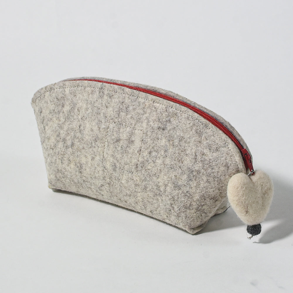 Brigid Wool Pouch - Small Heart