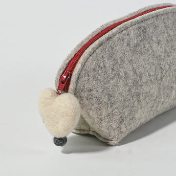 Brigid Wool Pouch - Small Heart