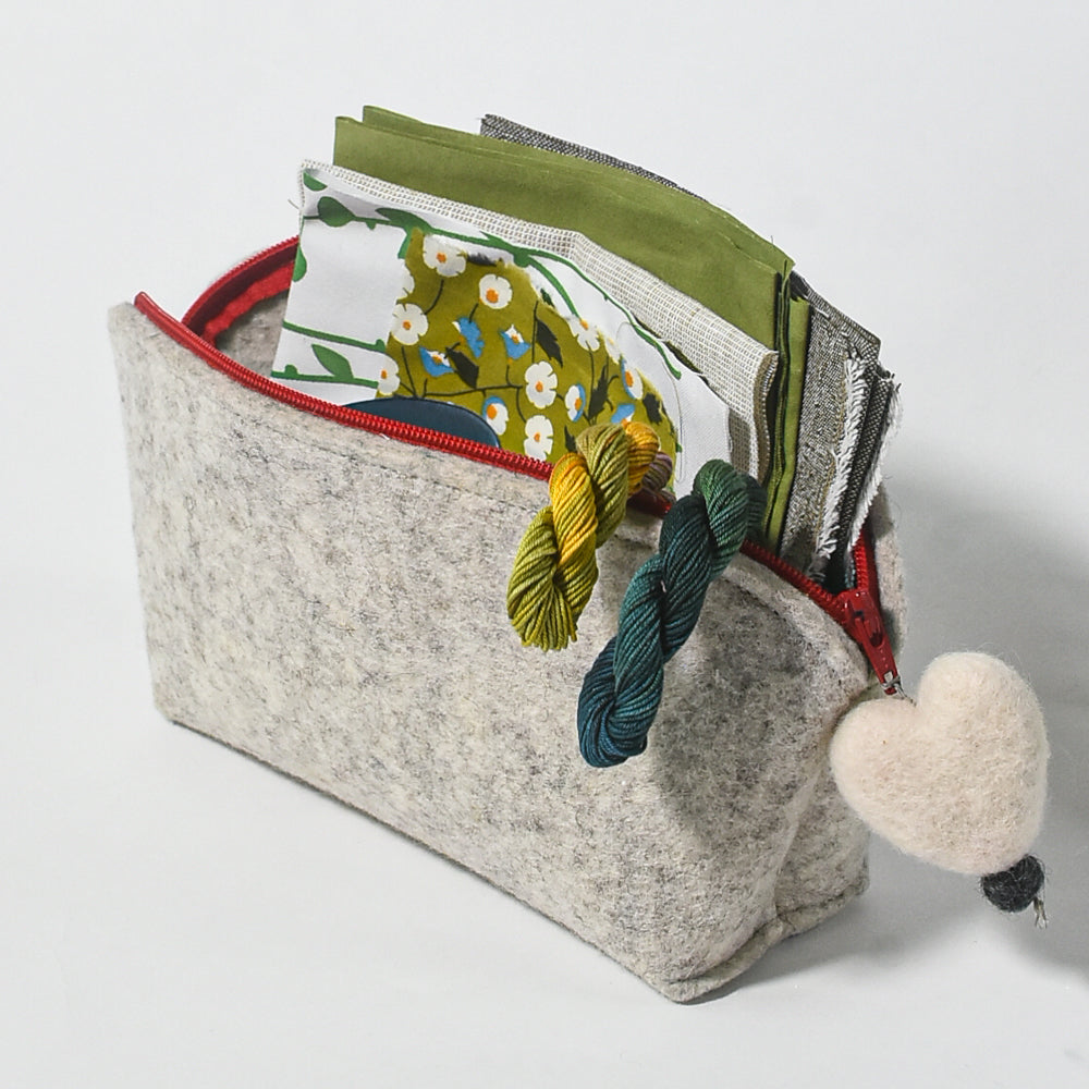Brigid Wool Pouch - Small Heart