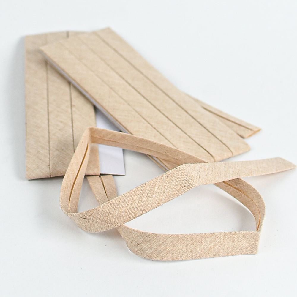 Gauze Bias Tape - Dark Natural 1/2"