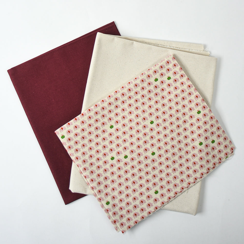 Canvas Half-Yard Bundle, Pink Elephants