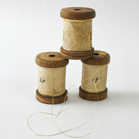 Vintage Metallic Gold Thread on Wooden Spool