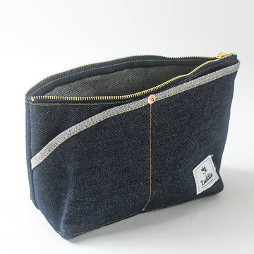 Okayama Denim Large Pouch - Solid Twill