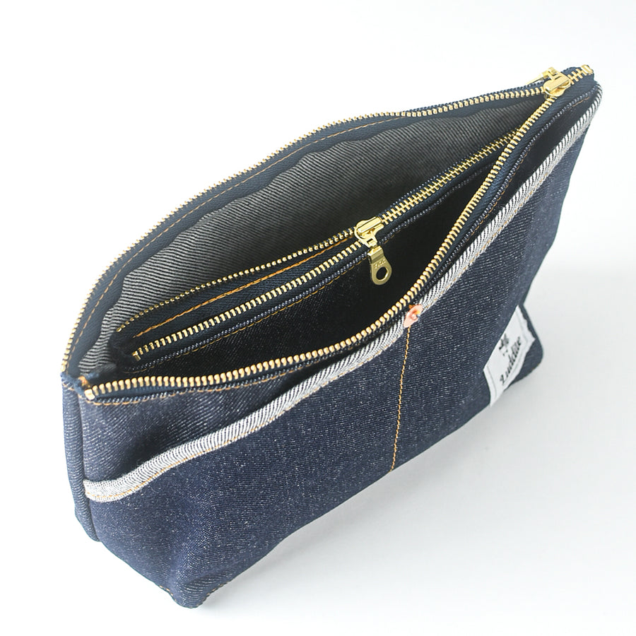 Okayama Denim Large Pouch - Solid Twill