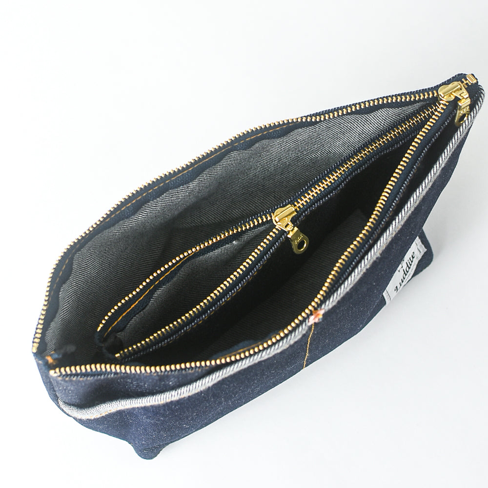 Okayama Denim Large Pouch - Solid Twill