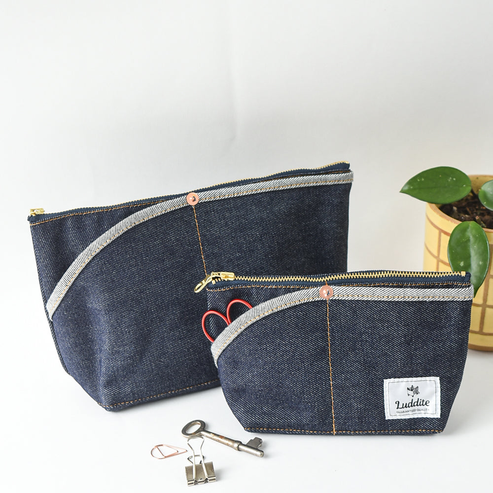 Okayama Denim Large Pouch - Solid Twill