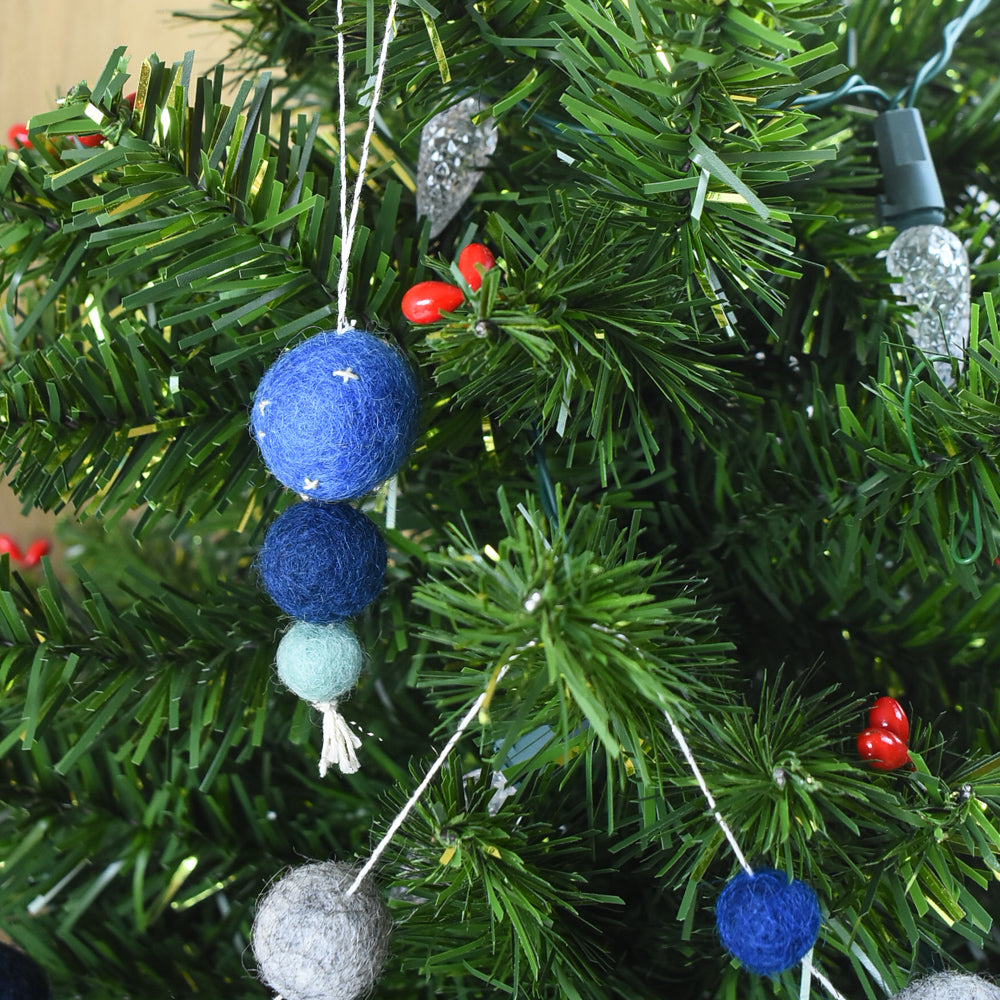 Festive Felt Balls - Winter Twilight