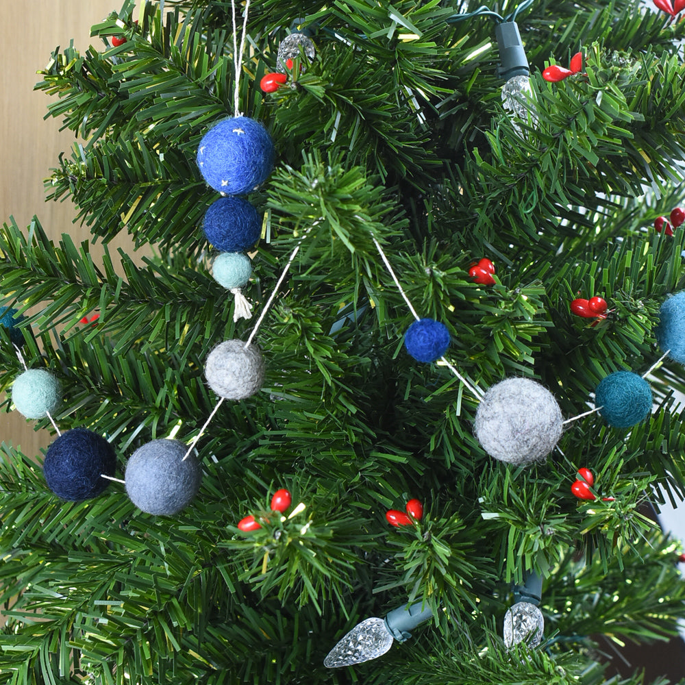 Festive Felt Balls - Winter Twilight