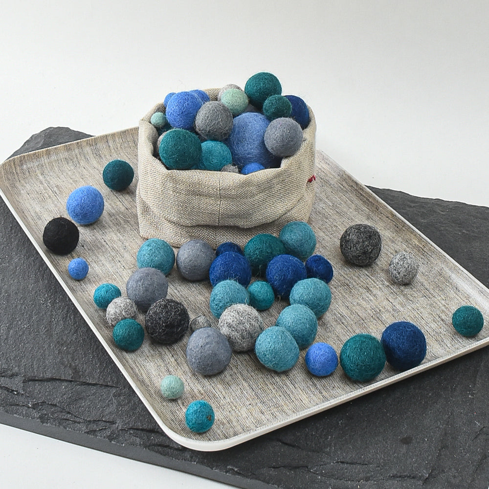 Festive Felt Balls - Winter Twilight