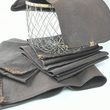 Vintage Sakabukuro - Dark Tannins, Lightly Mended