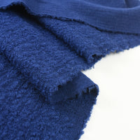 Indigo-Dyed Bouclé Wool Knit