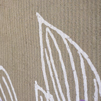 Hand-Painted Floral on Persimmon-Dyed Cotton, Artist Signed