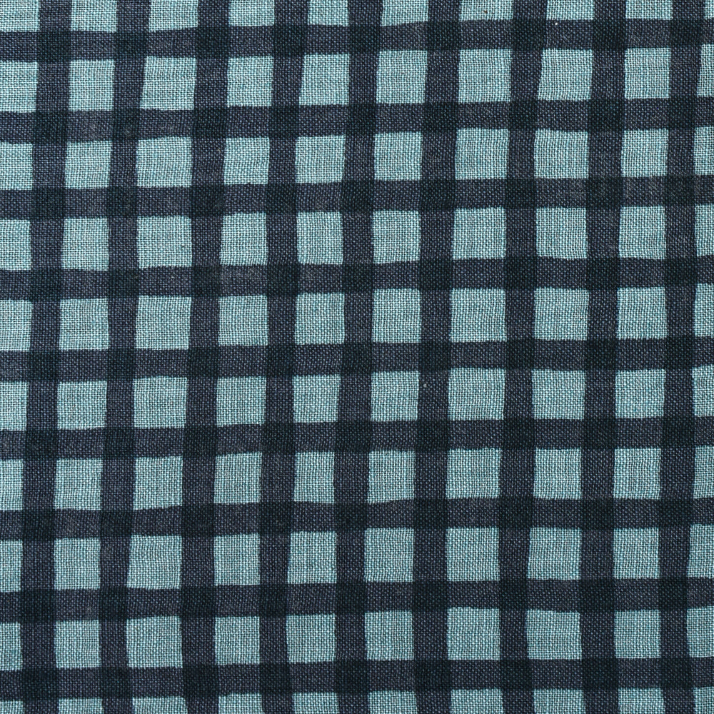 Slub Cotton, Navy Gingham