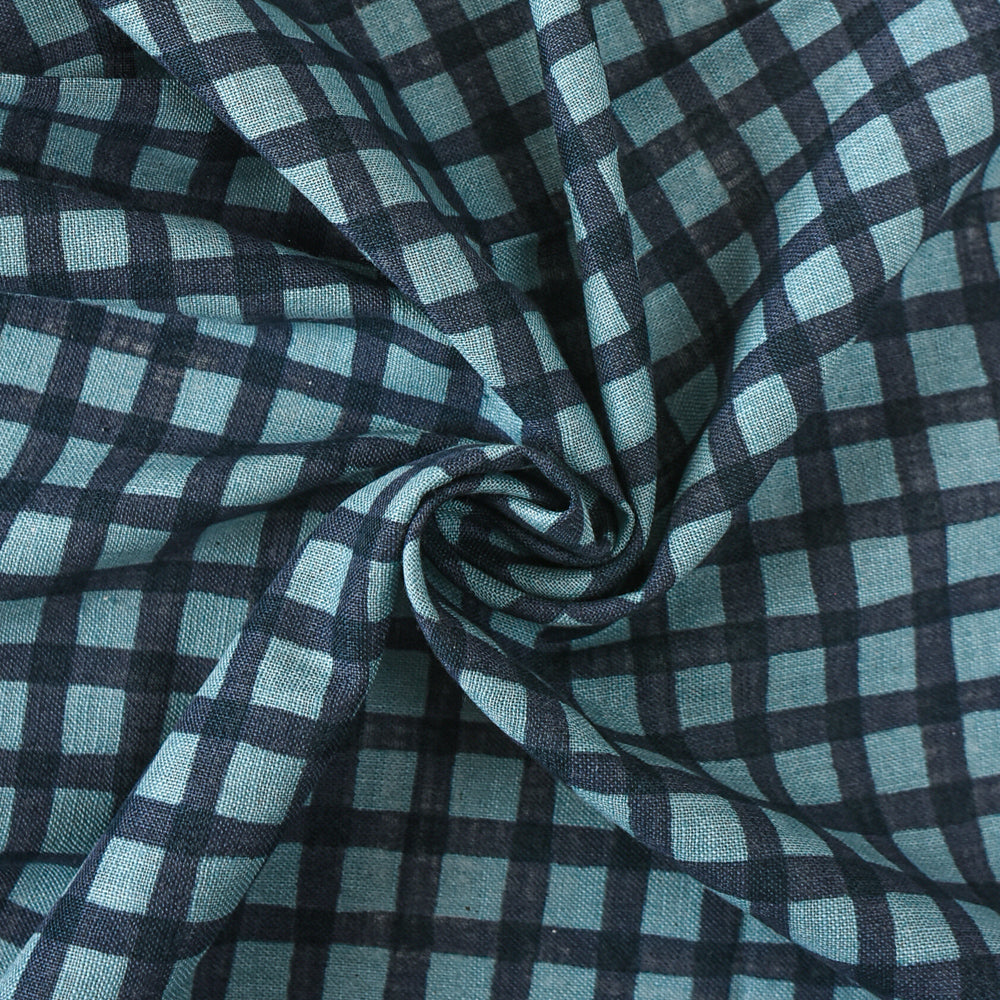 Slub Cotton, Navy Gingham