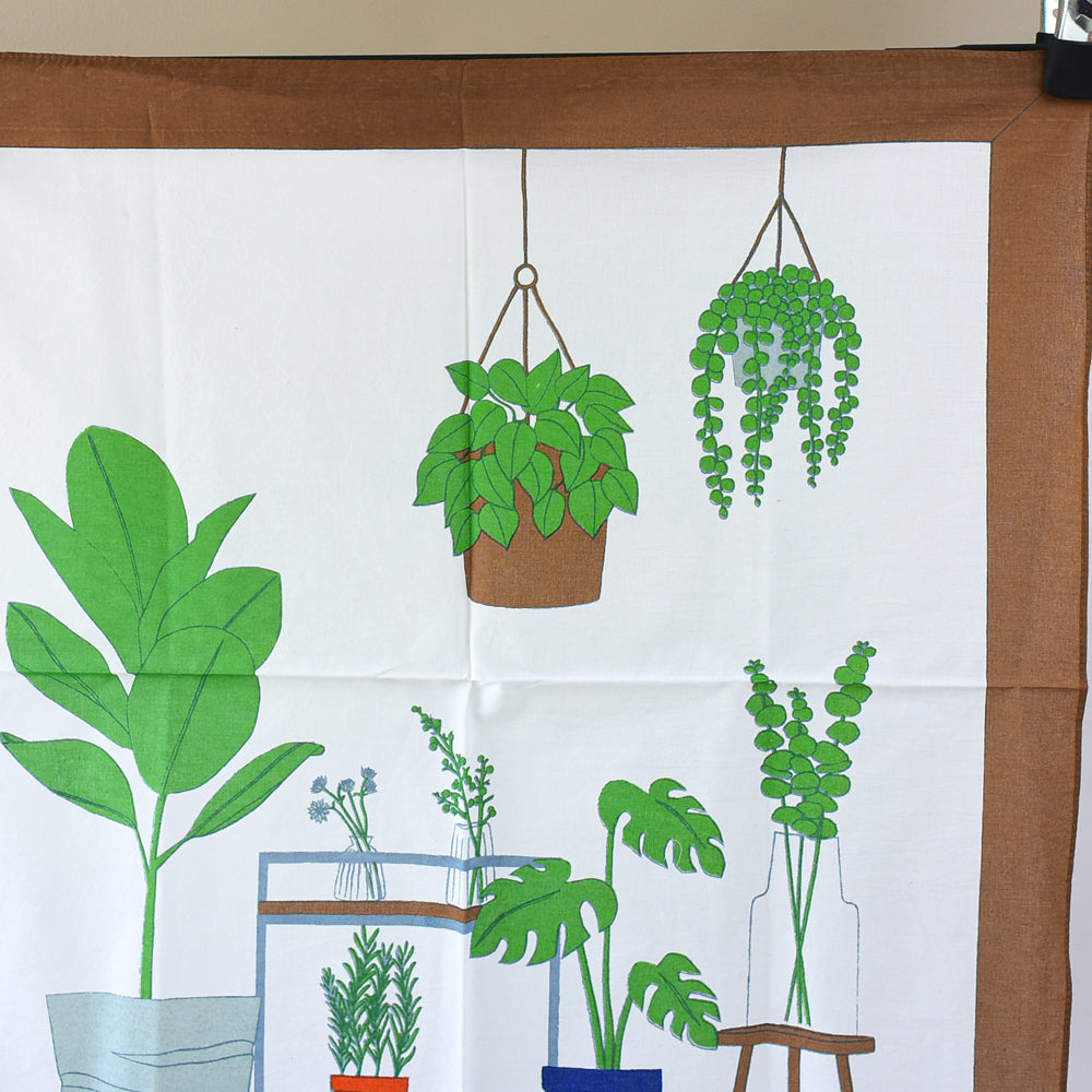 Houseplant Still Life Bandana – Brown