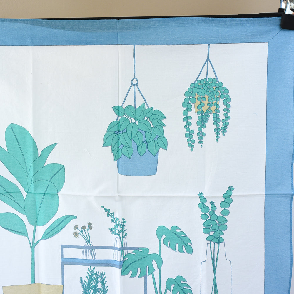 Houseplant Still Life Bandana – Blue