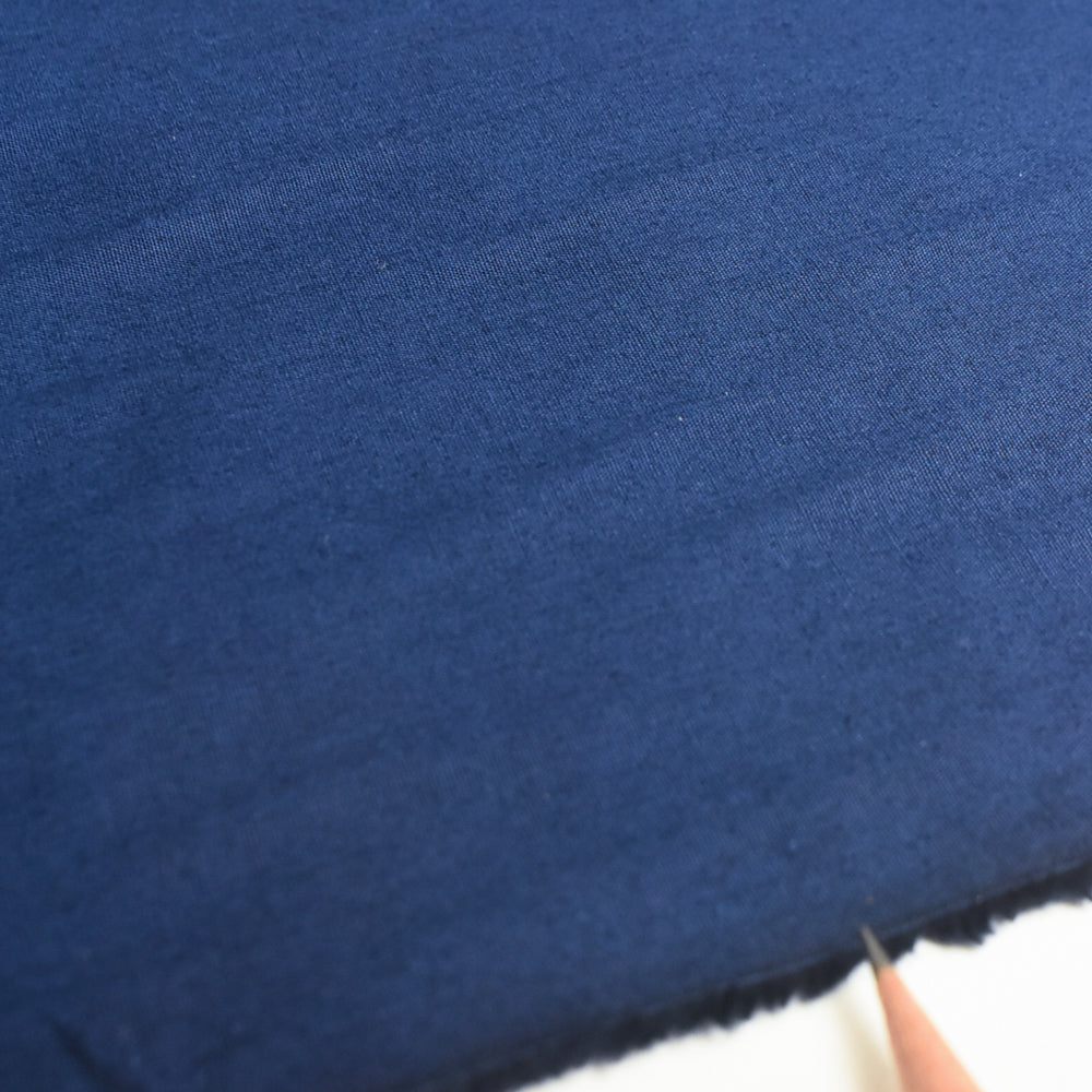 Indigo-Dyed Plain Weave Cotton