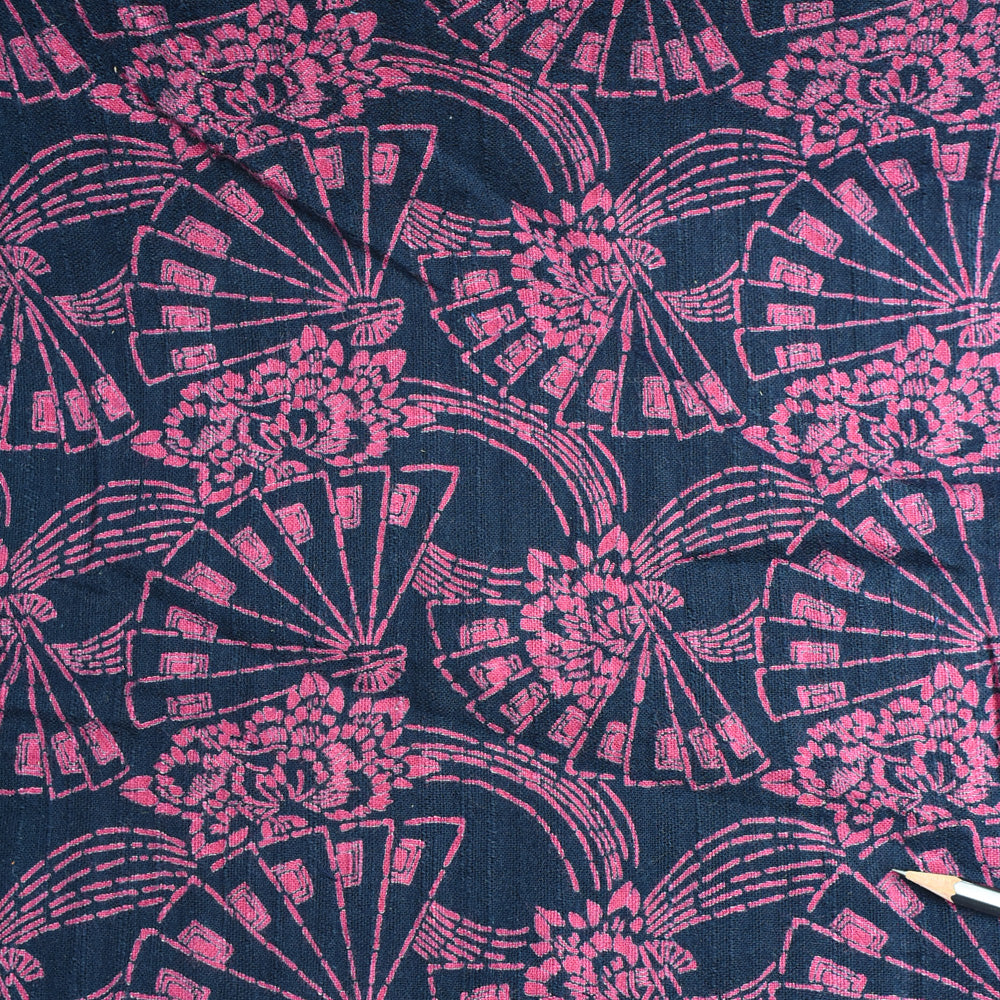 Botanically-Dyed Cotton - Fan Motif