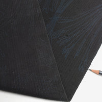 Indigo-Dyed Textured Cotton, Botanical Motif